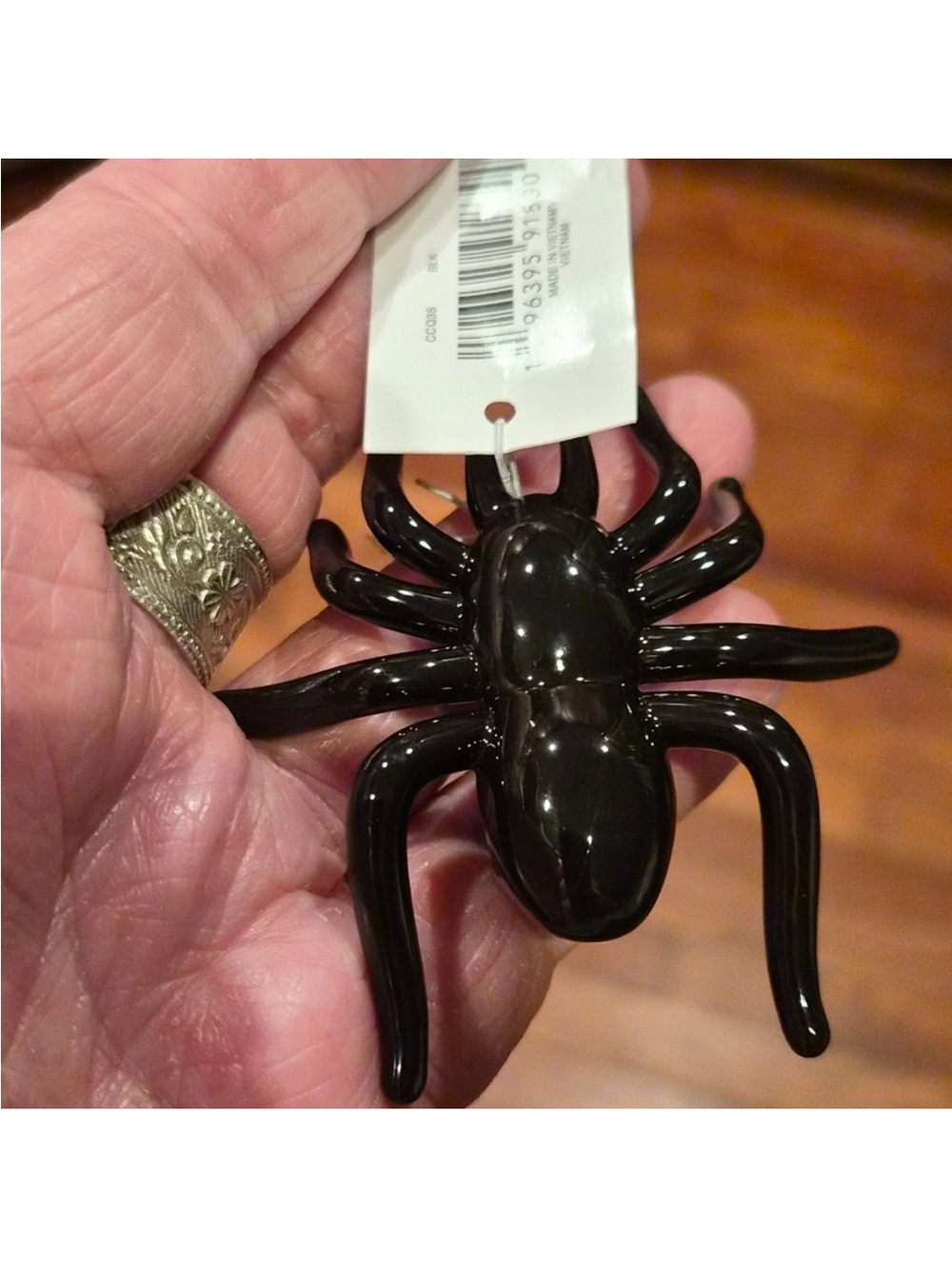 Coach Black Glossy Spider Charm - Picture 8 of 13